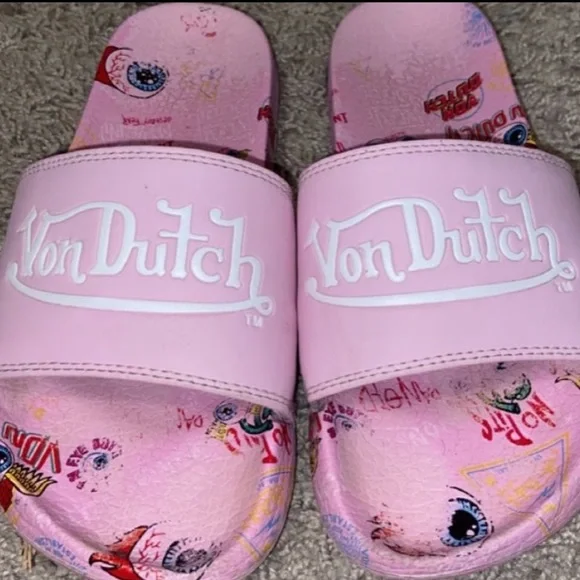Von Dutch | Shoes | Von Dutch Pink Slides | Poshmark display picture 2